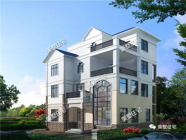 12X12四層別墅設(shè)計(jì)圖，主體造價(jià)50萬，聽說這才是有錢人才能建的起別墅