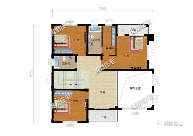 12X12四層別墅設(shè)計(jì)圖，主體造價(jià)50萬，聽說這才是有錢人才能建的起別墅