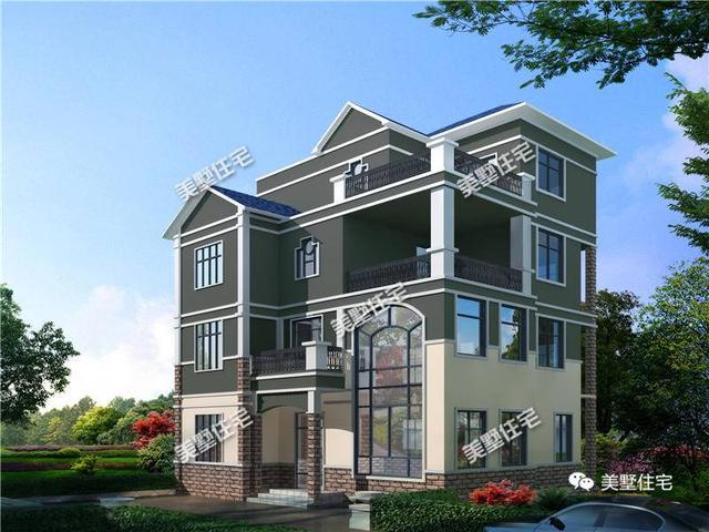 12X12四層別墅設(shè)計(jì)圖，主體造價(jià)50萬，聽說這才是有錢人才能建的起別墅