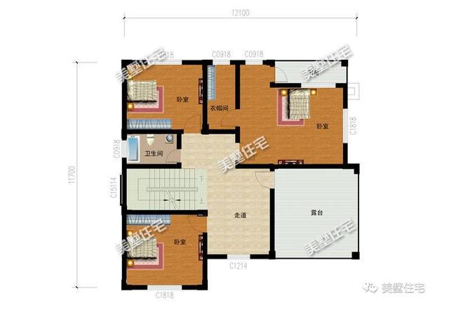 12X12四層別墅設(shè)計(jì)圖，主體造價(jià)50萬，聽說這才是有錢人才能建的起別墅