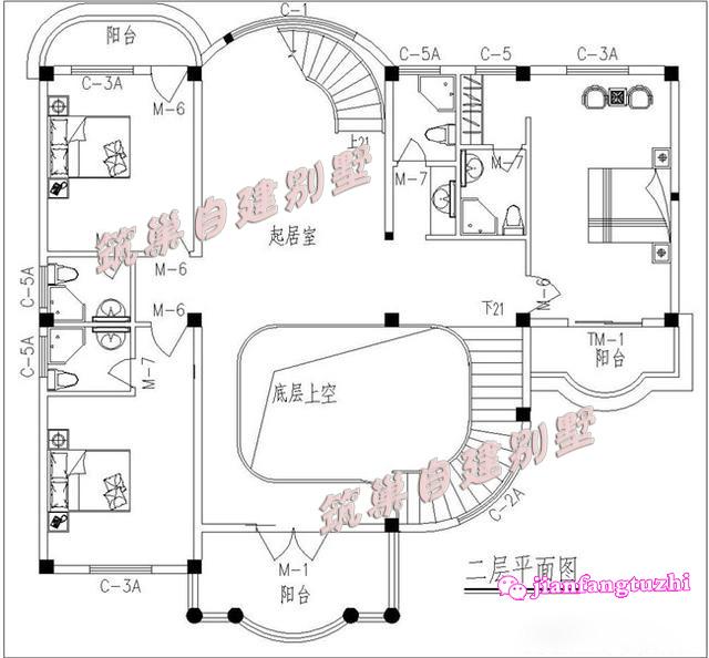 16x14米三層半歐式別墅樓中樓農(nóng)村自建房，造價55萬，高端豪華大氣