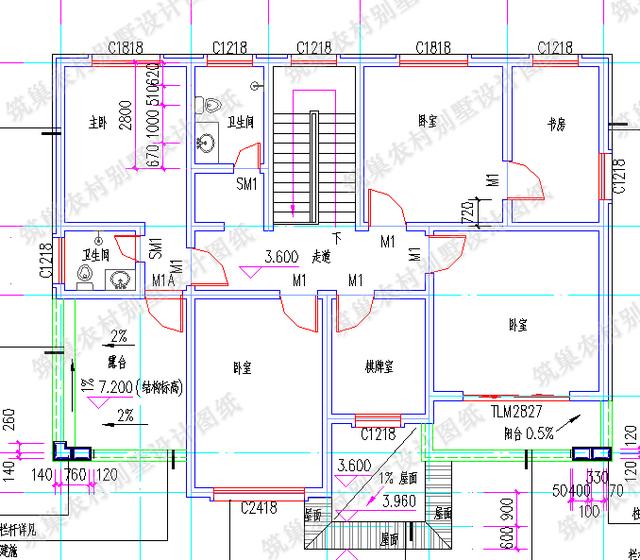 14×11米2廳6臥3衛(wèi)二層農(nóng)村自建房，造價(jià)25萬(wàn)，帶車(chē)庫(kù)