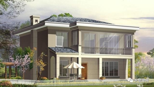 用20萬(wàn)就能建造二層別墅設(shè)計(jì)圖，掀起農(nóng)村建房熱潮，這么美的別墅，你還不心動(dòng)嗎？