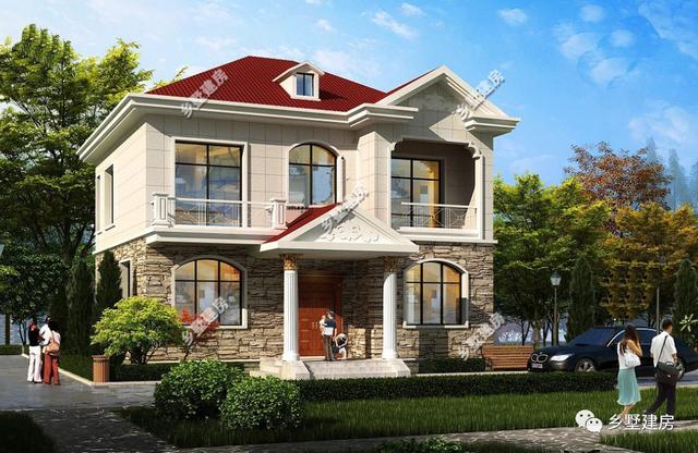 用20萬(wàn)就能建造二層別墅設(shè)計(jì)圖，掀起農(nóng)村建房熱潮，這么美的別墅，你還不心動(dòng)嗎？