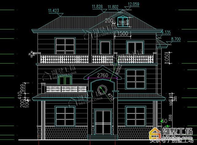 11.6X13m三層農(nóng)村別墅設(shè)計(jì)圖，造價(jià)25萬，真正適合農(nóng)村人的自建房