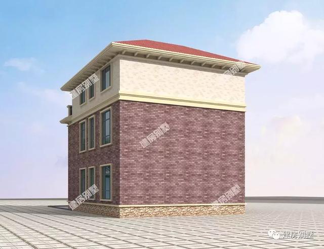 9.3×13米三層農(nóng)村別墅設(shè)計(jì)圖，面磚配的好，也能美的讓人著迷