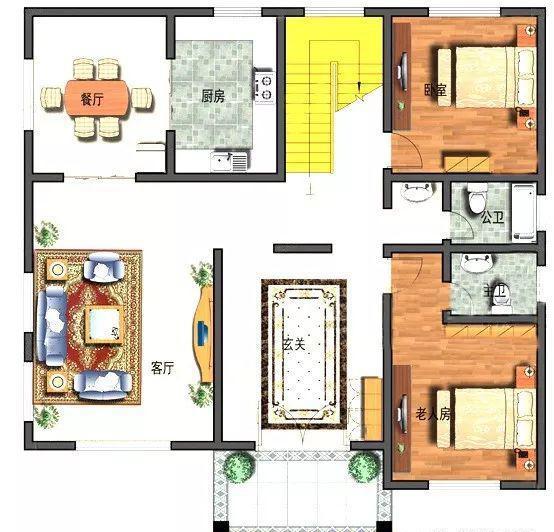 13×12米復(fù)式三層新農(nóng)村自建房，造價(jià)40萬