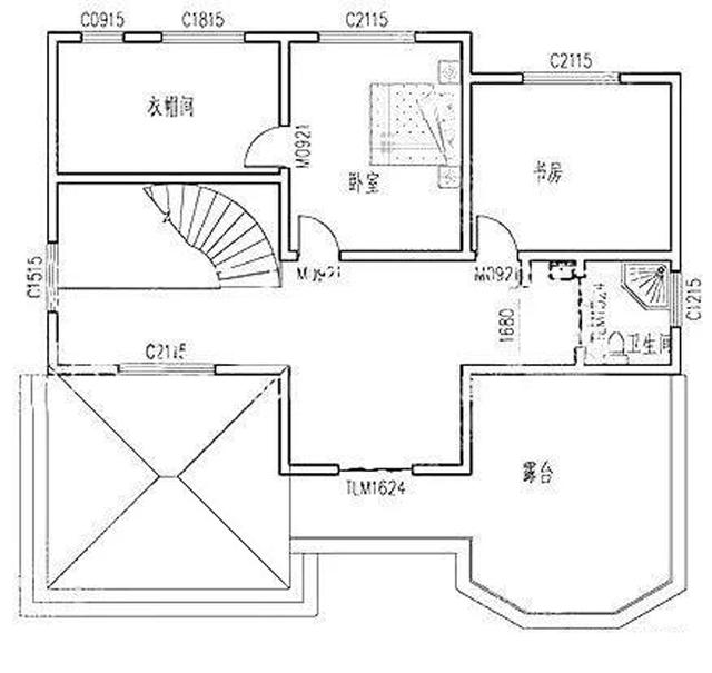 占地面積約160平方米3廳6臥三層別墅設(shè)計(jì)圖，奢華大氣，主體造價55萬