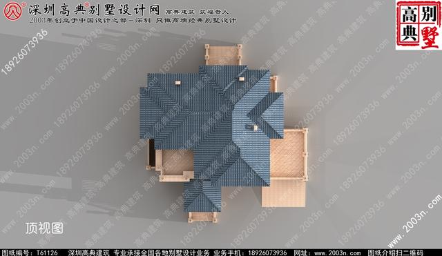 復(fù)式三層純石材別墅設(shè)計圖，整體構(gòu)造時尚大氣，帶影視廳+地下室+車庫