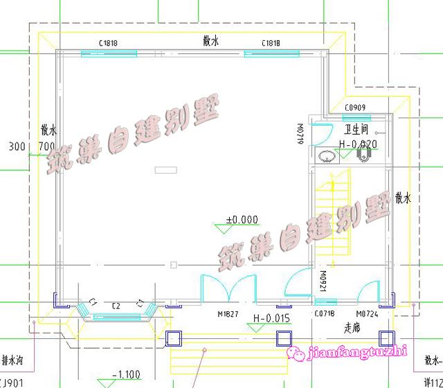 占地90平米的四層農村自建房別墅戶型，帶大露臺，主體造價30萬，可做商鋪