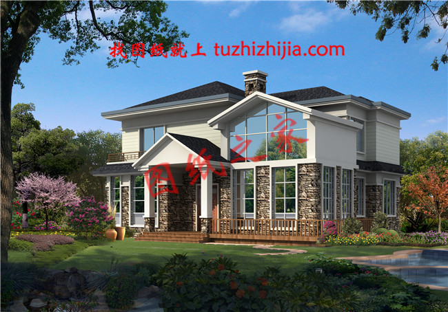 150平米田園風(fēng)格二層別墅設(shè)計(jì)圖紙，沉穩(wěn)大氣有內(nèi)涵