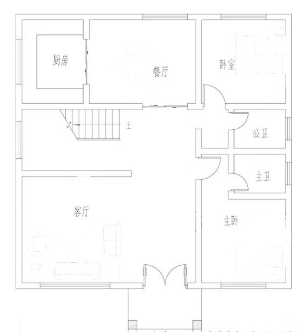 11米×11米三層歐式別墅設(shè)計(jì)圖，外觀簡(jiǎn)潔大氣，帶挑空客廳，主體造價(jià)35萬(wàn)