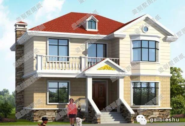 兩款開間約11米二層農(nóng)村自建房，簡單實(shí)用，造價(jià)25萬，農(nóng)村建房必選