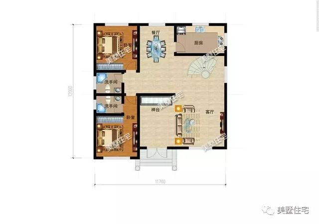 三層歐式農(nóng)村別墅設(shè)計(jì)圖，11米X12米，既尊重傳統(tǒng)又能享受時(shí)尚，讓你想拒絕都難。