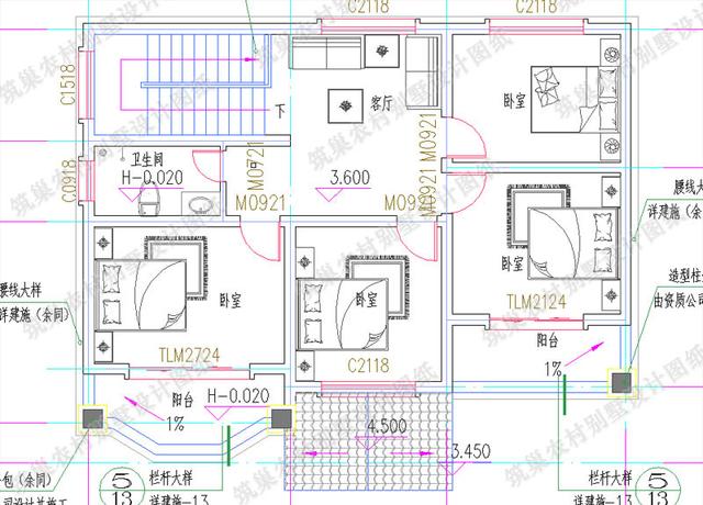 12×10米歐式田園風(fēng)二層農(nóng)村自建房，色彩搭配古樸自然，主體造價20萬左右