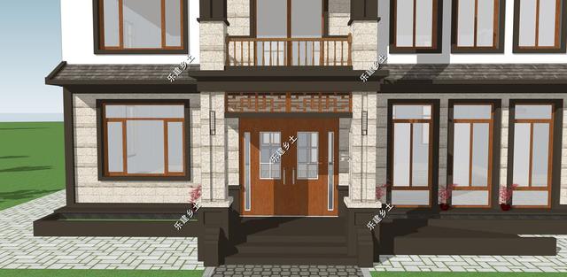 河北省任丘市王先生二層別墅設(shè)計(jì)圖，綜合歐式+中式的別墅特點(diǎn)，呈現(xiàn)出自然的柔美