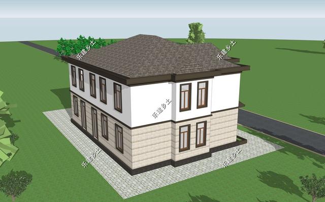 河北省任丘市王先生二層別墅設(shè)計(jì)圖，綜合歐式+中式的別墅特點(diǎn)，呈現(xiàn)出自然的柔美