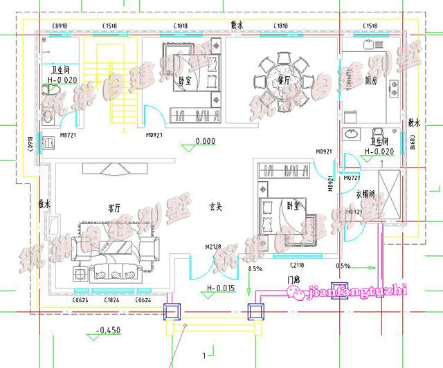 90后都喜歡的二層別墅設(shè)計(jì)圖，主體造價(jià)39萬(wàn)，典雅、自然、高貴。