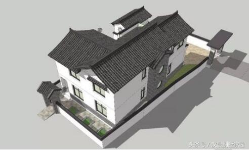 二層農(nóng)村中式別墅設(shè)計(jì)圖，簡約又不簡單，傳承隱逸精神！