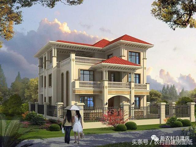 五棟兄弟雙拼別墅設(shè)計(jì)圖，3款共堂屋，一款帶門面，單戶最低16萬(wàn)