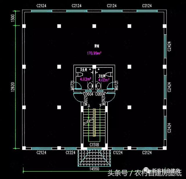 五棟兄弟雙拼別墅設(shè)計(jì)圖，3款共堂屋，一款帶門面，單戶最低16萬(wàn)