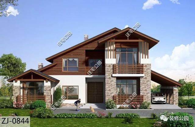 一層半農(nóng)村養(yǎng)老自建房，東南亞建筑特色，大斜頂線條流暢，隨性自在，值得推薦