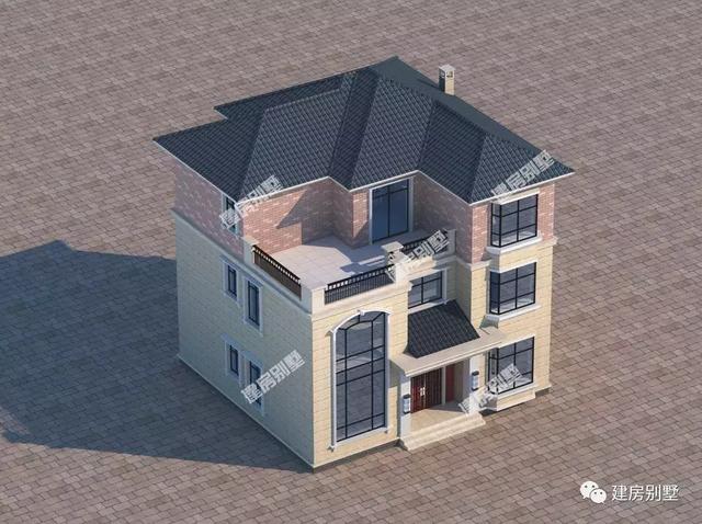 三層復(fù)式農(nóng)村別墅設(shè)計圖，12×11米帶陽臺挑空大客廳，讓人向往的房子