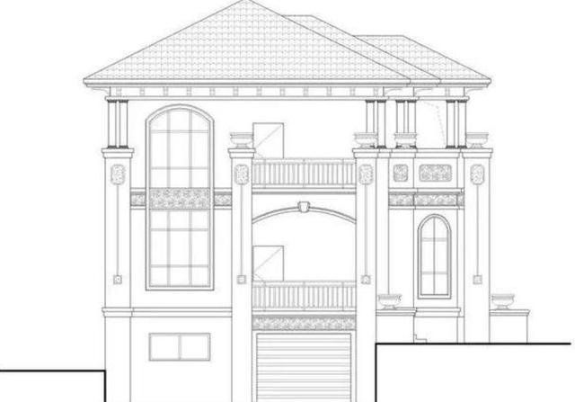 一款帶地下室的農(nóng)村二層自建別墅設(shè)計(jì)圖，外觀豪華，設(shè)計(jì)精美，50萬(wàn)建成毛坯，看了的都說(shuō)值