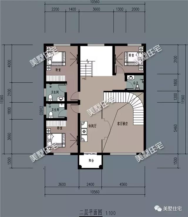 11X10米四層農(nóng)村別墅設(shè)計圖，車庫+大露臺+挑空客廳，住著舒服又寬敞