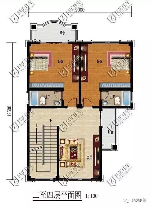 兩棟五層豪華別墅設(shè)計(jì)圖，都是美觀實(shí)用且風(fēng)景極好的旺宅