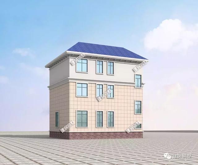 一棟三層現代農村別墅圖，不過于奢侈豪華，而且造價適中美觀實用，給你一個溫暖的家