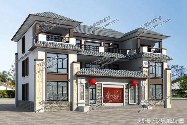 2款農(nóng)村自建新中式風(fēng)格別墅圖，主體造價(jià)在50萬左右，簡(jiǎn)直是太值了