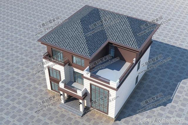 2款農(nóng)村自建新中式風(fēng)格別墅圖，主體造價(jià)在50萬左右，簡(jiǎn)直是太值了