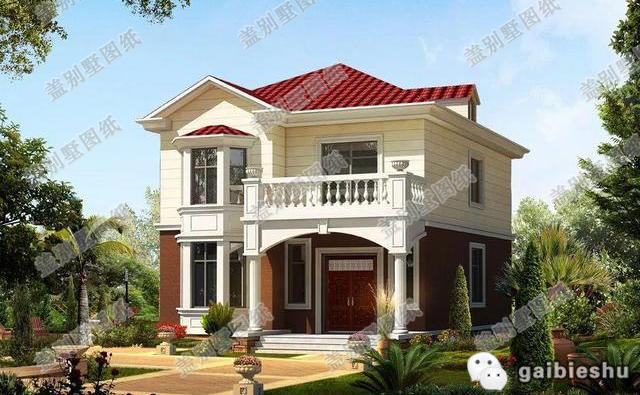 二層農(nóng)村自建房設(shè)計(jì)圖開間進(jìn)深8米×11.3米，采用磚混結(jié)構(gòu)，主體造價25萬左右