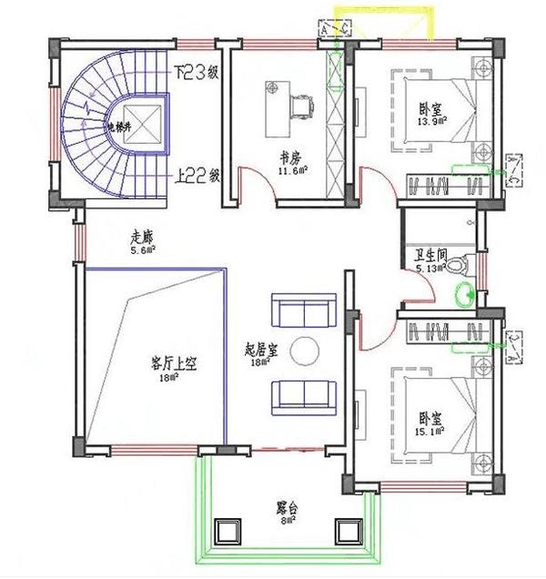 11x11m簡歐式三層別墅設(shè)計(jì)圖，戶型合理相對(duì)容易施工，優(yōu)雅時(shí)尚不難建