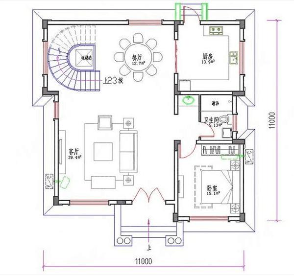 11x11m簡歐式三層別墅設(shè)計(jì)圖，戶型合理相對(duì)容易施工，優(yōu)雅時(shí)尚不難建