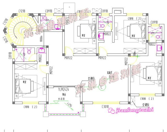 二層帶煙囪農(nóng)村自建別墅設(shè)計(jì)圖，磚混結(jié)構(gòu)18x10米160平米，主體造價(jià)25萬(wàn)