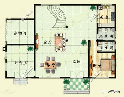 三層農(nóng)村自建別墅豪宅，挑空大客廳+超大落地窗+旋轉(zhuǎn)樓梯，你夢(mèng)寐以求的都有