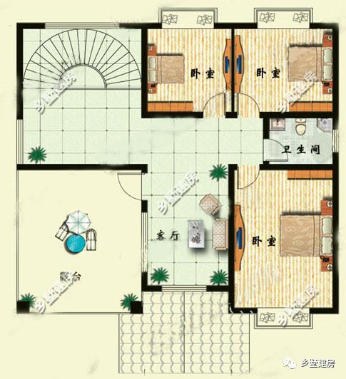 三層農(nóng)村自建別墅豪宅，挑空大客廳+超大落地窗+旋轉(zhuǎn)樓梯，你夢(mèng)寐以求的都有