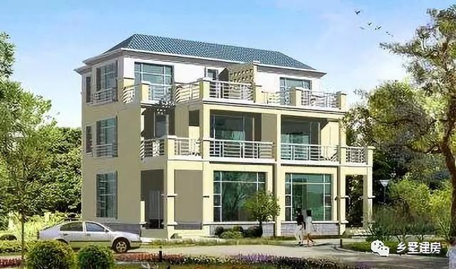 三層農(nóng)村自建別墅豪宅，挑空大客廳+超大落地窗+旋轉(zhuǎn)樓梯，你夢(mèng)寐以求的都有