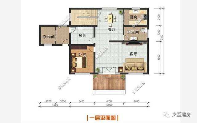 200平田園風(fēng)農(nóng)村自建房別墅設(shè)計(jì)圖，平屋頂與坡屋頂相結(jié)合，趕緊來(lái)一棟吧！
