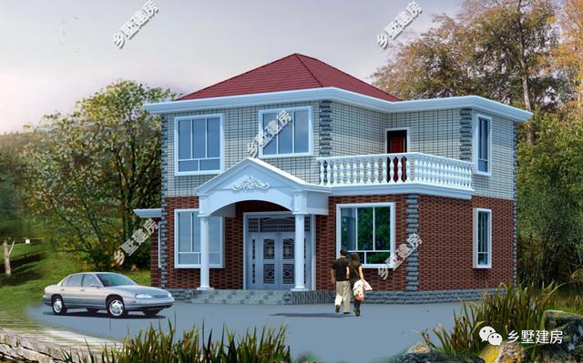 200平田園風(fēng)農(nóng)村自建房別墅設(shè)計(jì)圖，平屋頂與坡屋頂相結(jié)合，趕緊來(lái)一棟吧！