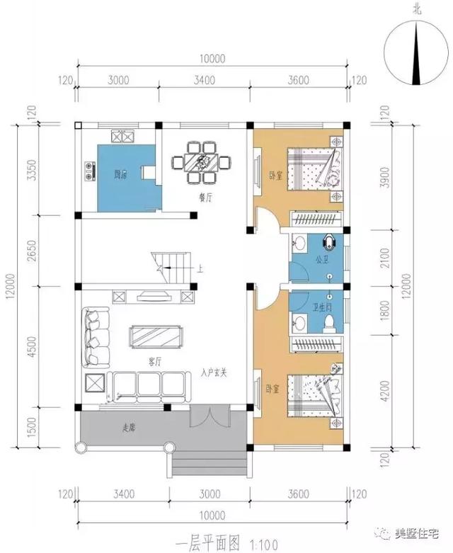 8棟120平左右農(nóng)村別墅圖，符合宅基地批準，建成之后家人喜歡鄰里夸