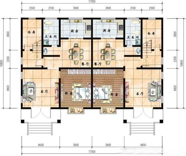 兄弟雙拼自建房，美觀大氣，戶型非常實(shí)用，看了真的好想回家建房！
