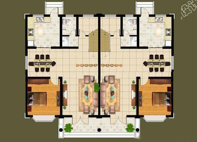 兄弟雙拼自建房，美觀大氣，戶型非常實(shí)用，看了真的好想回家建房！