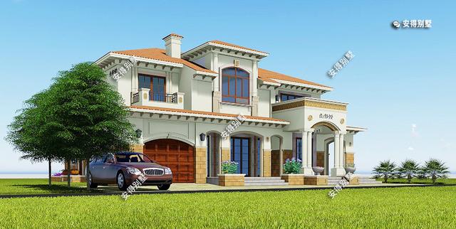 2層歐式別墅設(shè)計圖，這樣的外觀和布局，精致也很氣派