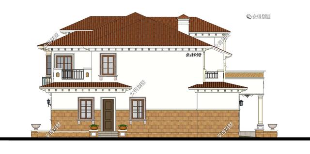 2層歐式別墅設(shè)計圖，這樣的外觀和布局，精致也很氣派