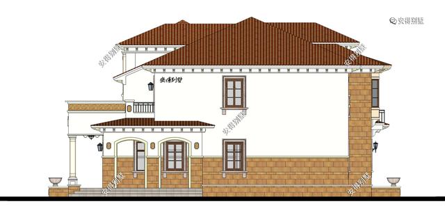 2層歐式別墅設(shè)計圖，這樣的外觀和布局，精致也很氣派