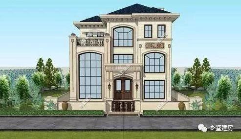 20萬建一棟三層別墅，豪華絕美落地窗，超大的實(shí)用露臺，羨煞眾人