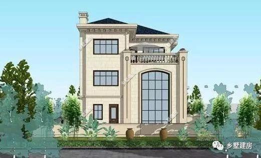 20萬建一棟三層別墅，豪華絕美落地窗，超大的實(shí)用露臺，羨煞眾人